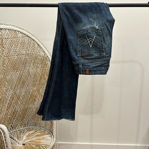 Low rise flared jeans